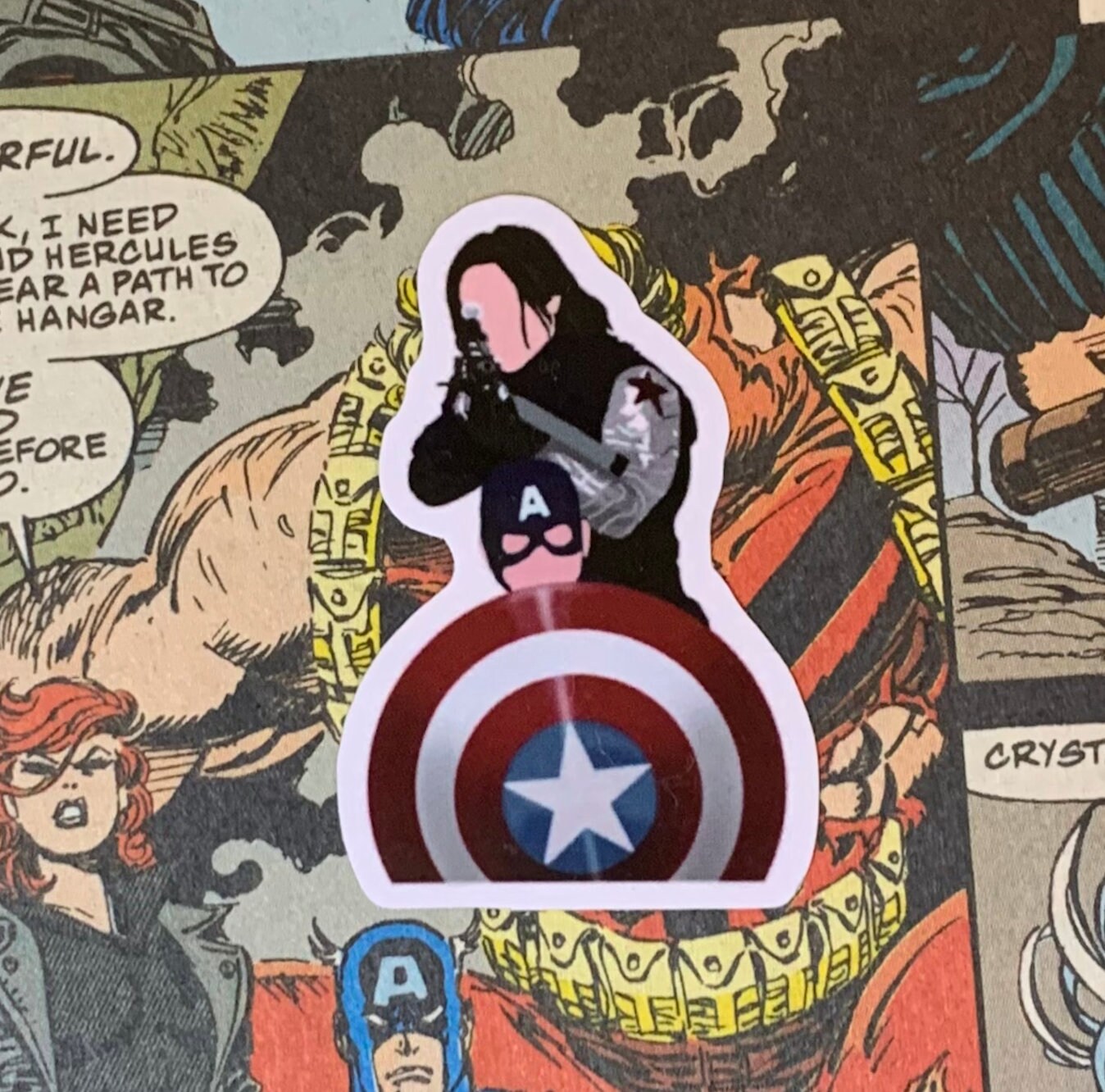 Von Marvel inspirierte Aufkleber