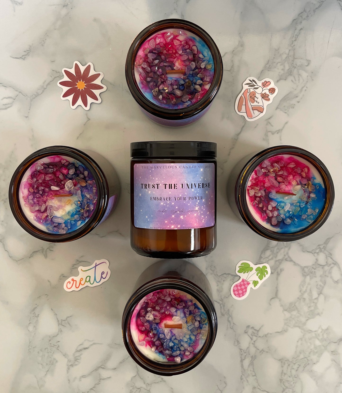 Vertraue dem Universum – Manifestationskerze