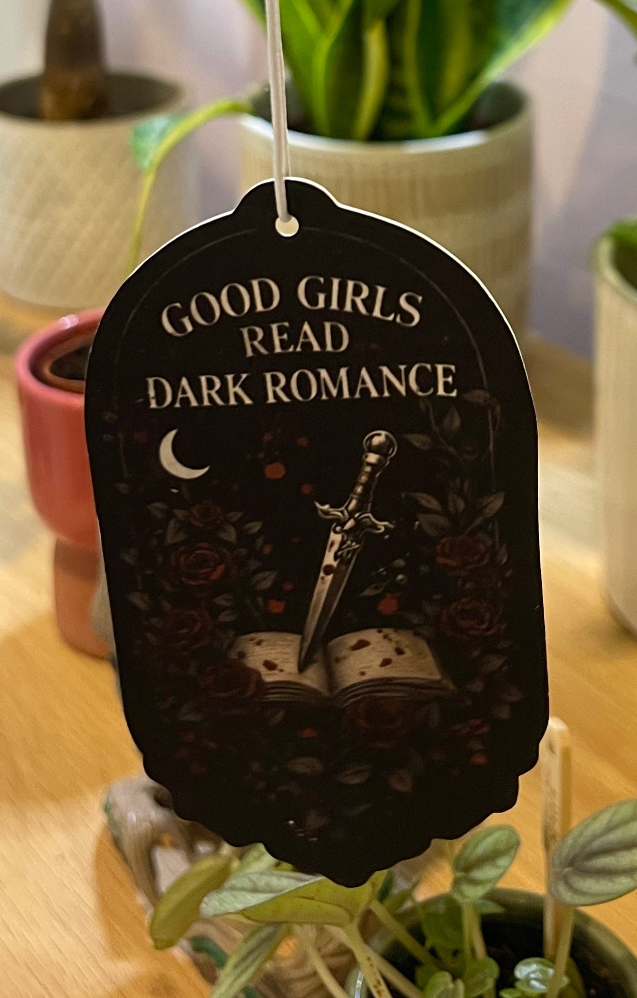 Good Girls Read Dark Romance Air Freshener | Bookish Car Accessory