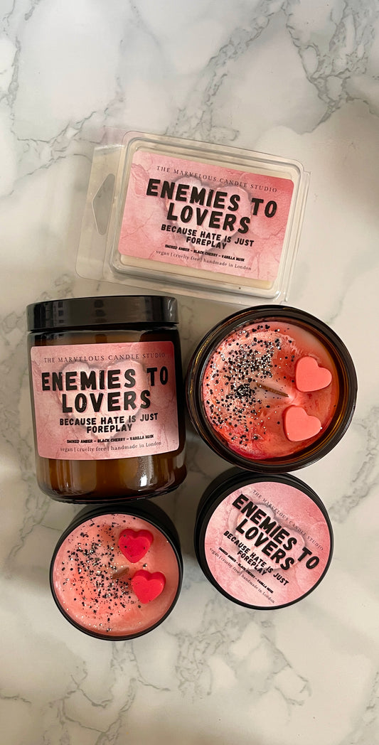 Enemies To Lovers Candle | Book Tropes Candle