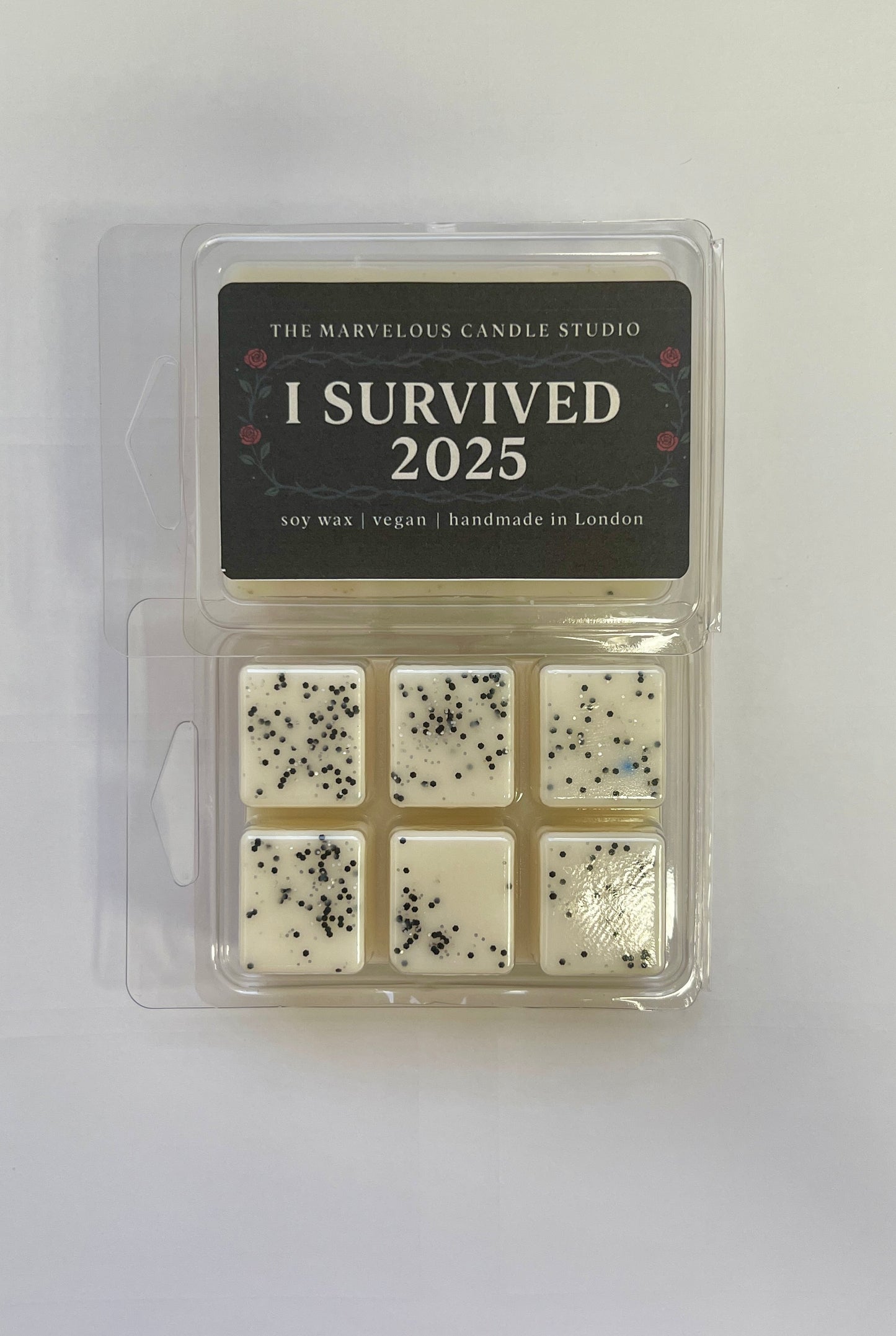 I Survived 2025 Candle | Coquette Pink or Dark Aesthetic | New Year Gift