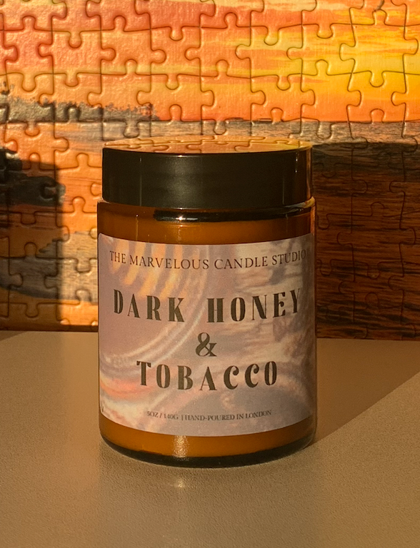 Dark Honey And Tobacco Scented Candle | 6oz