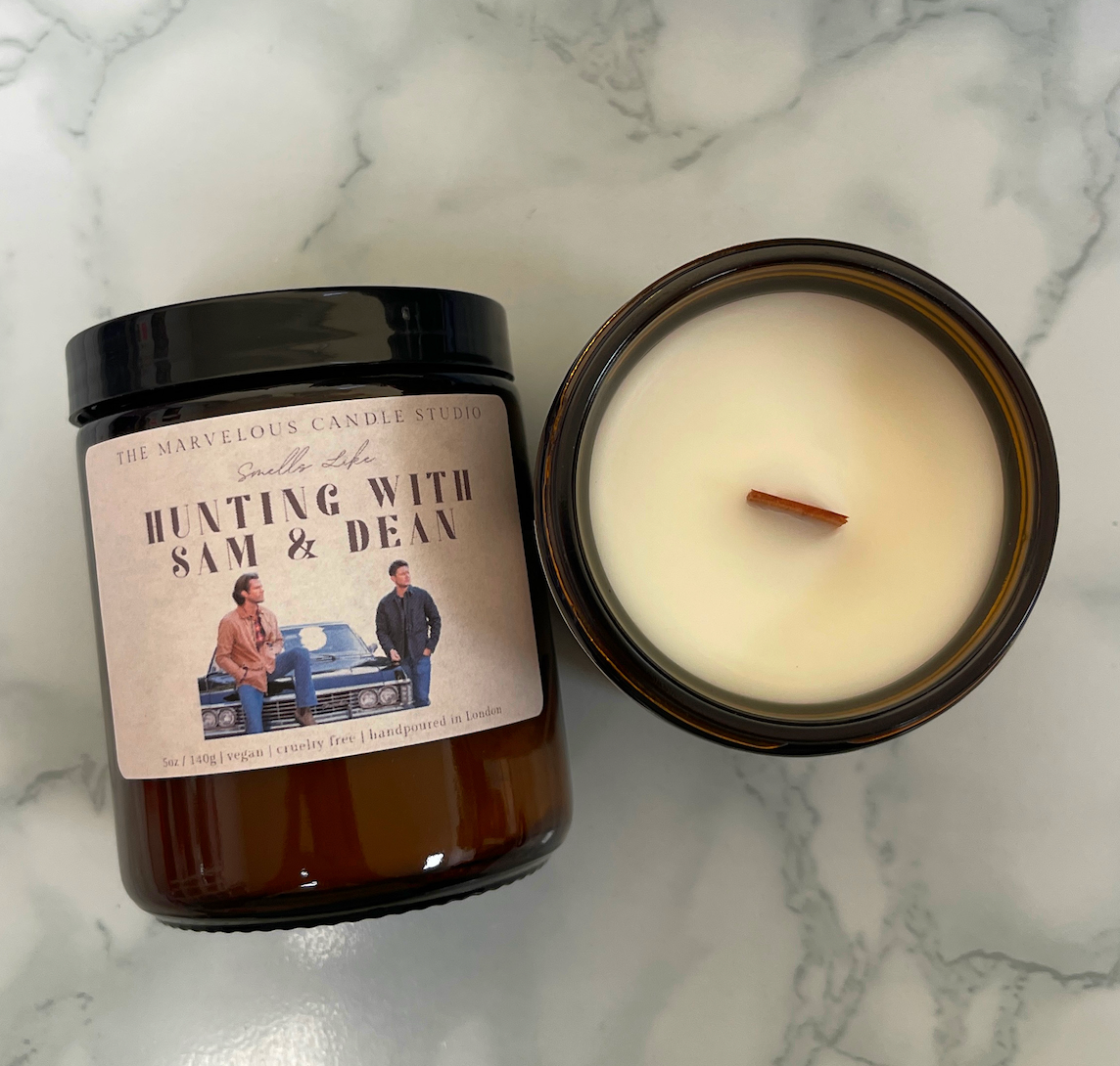 Hunting With Sam And Dean Supernatural Candle | 8oz – The Marvelous ...