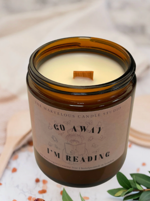 Go Away I’m Reading Candle