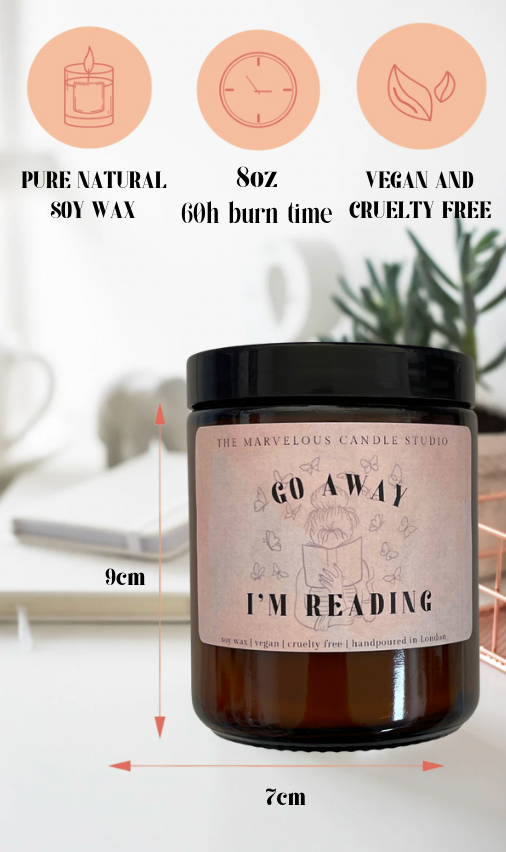 Go Away I’m Reading Candle