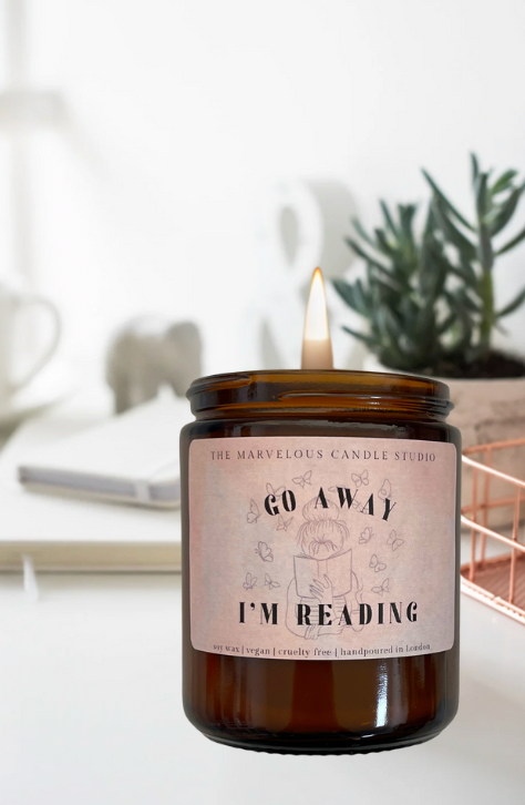 Go Away I’m Reading Candle