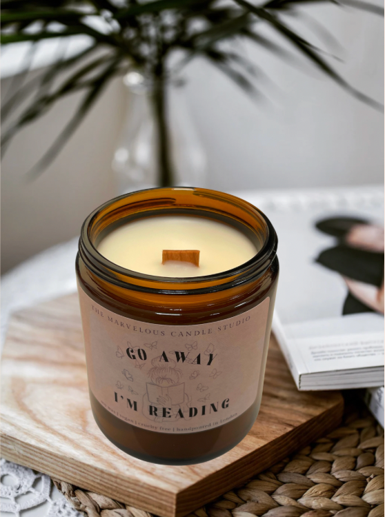 Go Away I’m Reading Candle