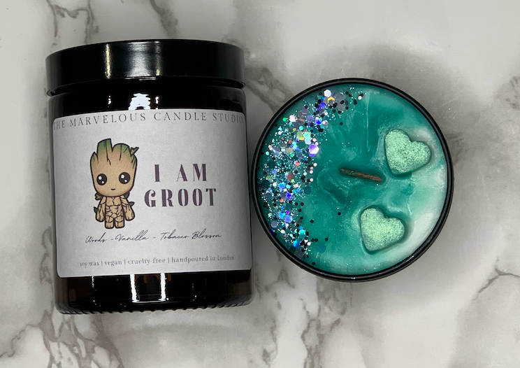 I Am Groot Candle