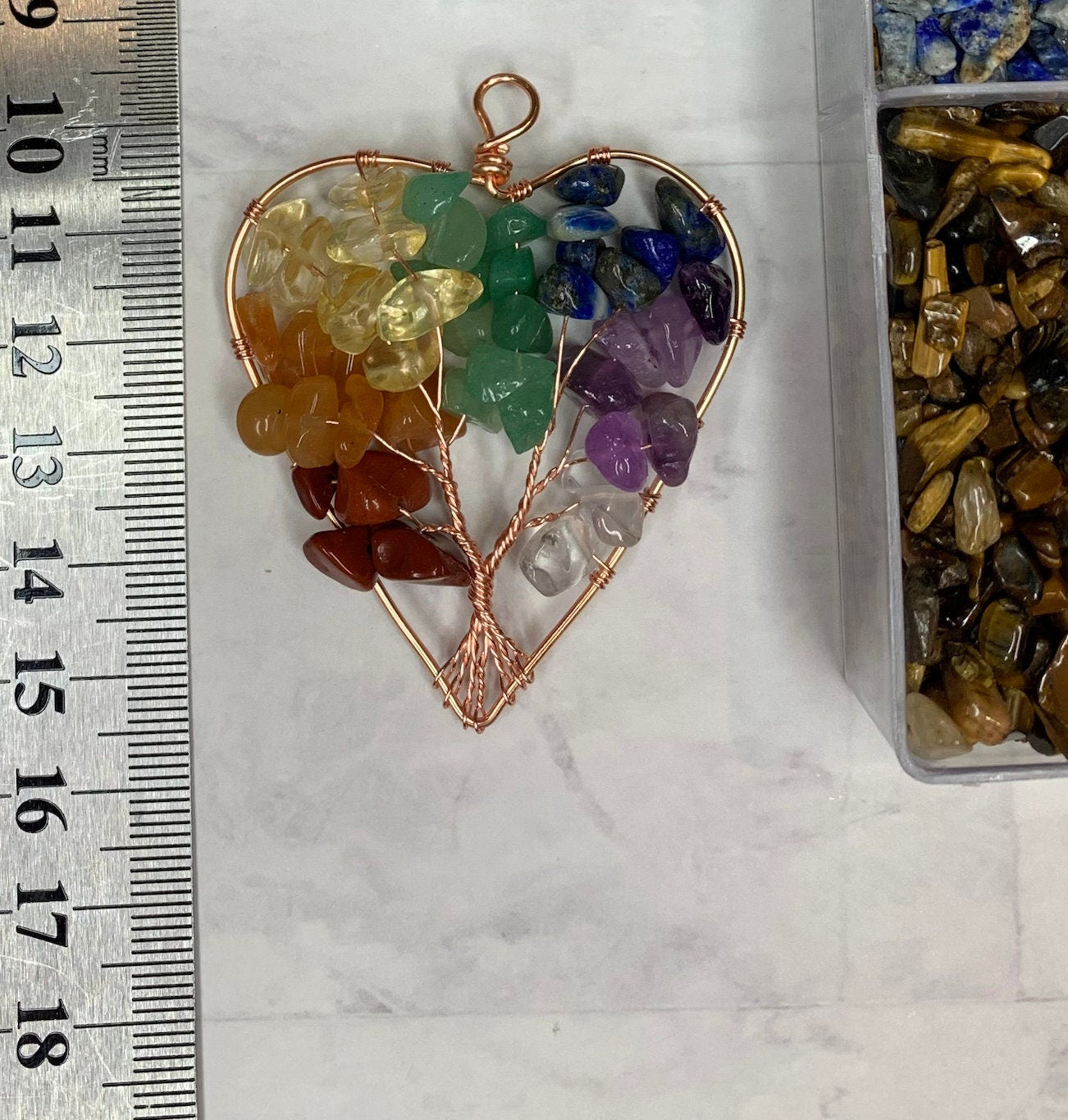 Healing Gemstone Tree of Life Pendant