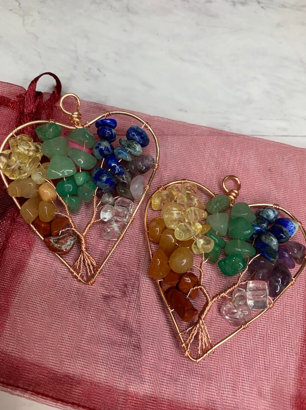 Healing Gemstone Tree of Life Pendant