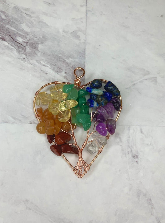 Healing Gemstone Tree of Life Pendant