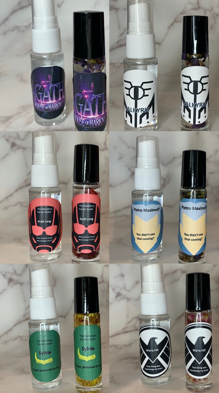 Perfumes Roll-On Naturales Marvel Con Flores Secas